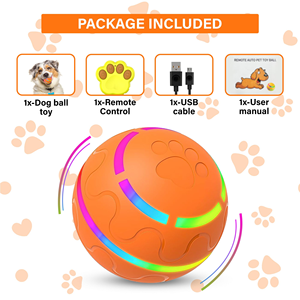 High Quality Eco-Friendly Luxury Intelligent Interactive USB Charging Sport Rotary Jump <b>Ball</b> Modern Pet <b>Dog</b> Toy Made of Silicone - Product Image 5