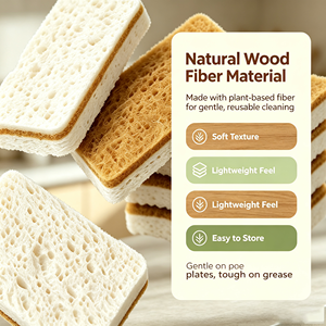 Éponge de cuisine écologique biodégradable en pulpe de sisal naturelle, coton et cellulose, très résistante, épaisseur 20 mm - Product Image 4