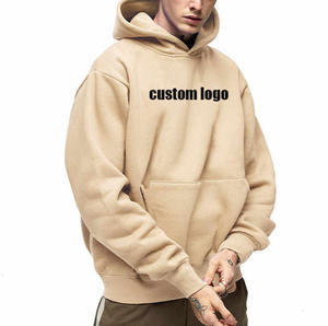 Sweats à capuche en coton uni épais 400gsm pour hommes populaires sweats à capuche en molleton éponge français surdimensionnés sweats à capuche 400gsm-hoodie - Product Image 1