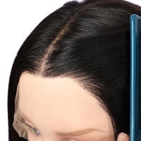 Vente d'usine : Perruques Lace Front en cheveux humains vierges chinois, base transparente, longues, tailles de bonnet petites et grandes, densité 150%