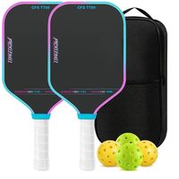 Raquette de Pickleball Rectangulaire en Fibre de Carbone T700 avec Noyau en Nid d'Abeille 220g – Raquette Populaire Transfrontalière en Europe et en Amérique