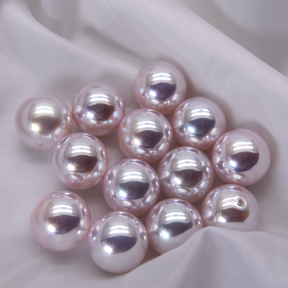 Akoya rose (demi-trou en verre)