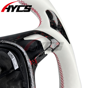 Volante in Fibra di Carbonio LED Personalizzato per Volkswagen Mk7 <span class=keywords><strong>Golf</strong></span> GTI <span class=keywords><strong>TSI</strong></span> R Tiguan Passat B8 R-Line GT TDI Jetta GLI Polo - Product Image 3