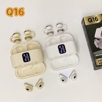Écouteurs de jeu TWS Q16, basses profondes, réduction de bruit ENC, étanches IPX-5, Bluetooth 5.4, contrôle tactile, écran numérique, autonomie de 3 à 5 heures