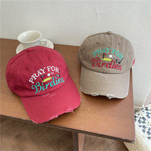 Gorra de Béisbol de 6 Paneles con Letras Bordadas, Estilo para Parejas, Lavada, Suave, con Cierre a Presión - Product Image 4