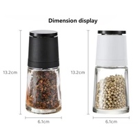 Moulin à poivre en céramique pour la maison avec bouteille en verre de 110 ml pour assaisonnement, accessoire de cuisine