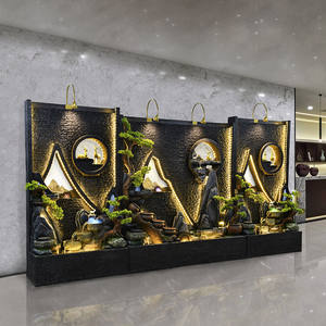 น้ำพุหินอ่อนหินแกรนิตตกแต่งสวนหลังบ้านกลางแจ้ง น้ำตกติดผนัง ตกแต่งบ้านภายใน - Product Image 4