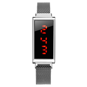 <span class=keywords><strong>Orologio</strong></span> da <span class=keywords><strong>Uomo</strong></span> LED Touchscreen Quadrato Personalizzabile, Cinturino Magnetico Elettronico - Product Image 2