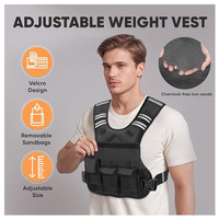 Chaleco con Peso Ajustable y Reflectante para Correr, Chaqueta de Entrenamiento para Hombres y Mujeres, Ajuste Ceñido, con Bolsillos Individuales