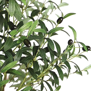 Haute Simulation Grande Taille Artificielle Vert Olive Plantes En Plastique avec Troncs Détachables Tiges Et Fruits Inclus - Product Image 4