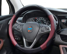 Housse de <span class=keywords><strong>volant</strong></span> de voiture en cuir PU quatre saisons de qualité supérieure avec manchon de poignée en caoutchouc de couleur unique sans motif - Product Image 4