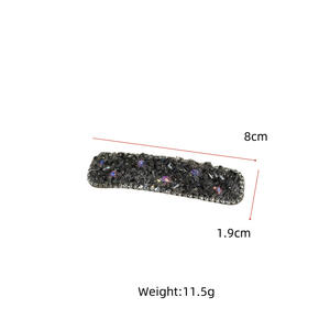 Venta al por mayor Popular Simple Rhinestone Pinza <span class=keywords><strong>de</strong></span> Pelo Color Sólido Brillante Una Palabra Horquilla Niñas Moda <span class=keywords><strong>Flequillo</strong></span> Horquillas BB Clips - Product Image 6