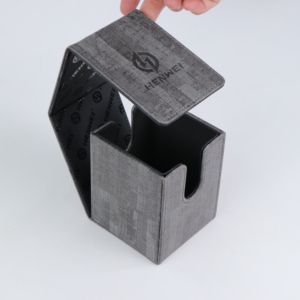 Caja de Almacenamiento de Cartas Coleccionables de Piel Sintética de Lujo FX con Doble Tapa Abatible para más de 100 Cartas, Estuche Magnético - Product Image 5