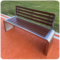 201304 acier inoxydable étanche en forme de U chaise de parc banc extérieur banc centre commercial jardin paysage chaise rangée chaise