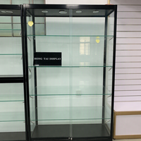 Vitrine d'exposition moderne personnalisée avec éclairage LED, robuste, verre trempé verrouillable pour figurines d'action, idéale pour les magasins de détail et les centres commerciaux