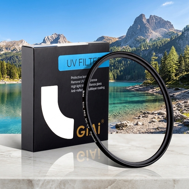 GiAi Ultra Slim 77mm UV Protection Filter for DSLR Camera with 18-layer Nano Coating Aluminum Frame HD Optical Glass & Antifog