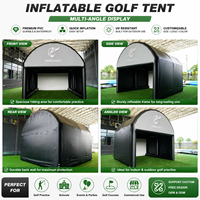 Tente de simulateur de golf gonflable, abri portable pour la pratique du golf, écran anti-impact, imperméable, durable, pompe à air électrique pour l'extérieur