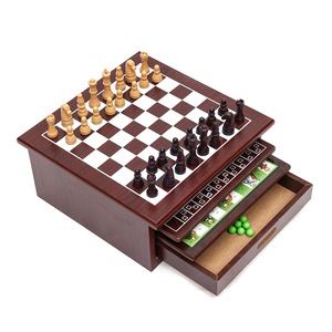 Thiết Kế Mới Đa Chức Năng Bằng Gỗ 15 Trong 1 <span class=keywords><strong>10</strong></span> Trong 1 Trò Chơi Thiết Lập Cờ Tướng Backgammon Ludo Checker Rắn Thang Mancala Hội Đồng Quản Trị Trò Chơi - Product Image 3