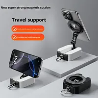 Support de voiture pliable Portable double face magnétique avion de bureau haute vitesse Rail voyage d'affaires support de téléphone en alliage transfrontalier