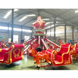 2023 Yueton Family Amusement Park Christmas Self Control Rides Santa Claus Christmas Theme Ride