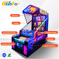 Machine de jeu de lancer de balles à monnayeur, modèle Pumpkin Lineup, avec distribution de tickets, très demandée pour les parcs d'attractions et salles d'arcade