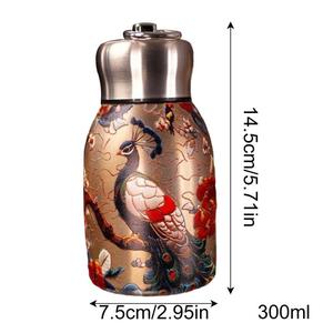 1x Portable 300ml Insulated Stainless Steel Travel Mug Keep <b>Drinks</b> Hot or Cold for Hours Perfect for Camping Travel Water <b>Bottle</b> - Product Image 5