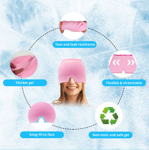 Grosir masker bantuan es topi pereda nyeri migrain Masker Mata gel dapat dicuci terapi panas dingin sakit kepala dan topi pereda sakit - Product Image 3