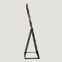 Offre Spéciale Design Personnalisé En Métal Noir triangle marbre Carreaux De Céramique Présentoir De Pierre Quartz Échantillon Plancher présentoirs
