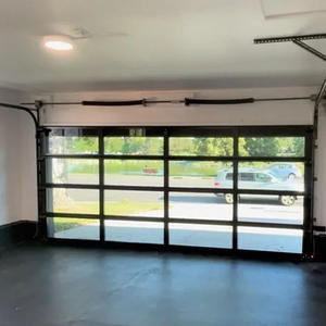 <span class=keywords><strong>Porte</strong></span> <span class=keywords><strong>de</strong></span> <span class=keywords><strong>garage</strong></span> en verre isolée ignifuge et coupe-vent facile à installer avec finition en alliage d'aluminium - Product Image 1