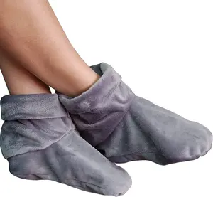 Heated Microwavable Foot Booties 2000ML PVC Hot Water Bag High Quality Plush Foot Warming Bag