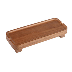 Wooden <b>Bathroom</b> Storage Rack Rectangular Solid Wood Desktop Organizer Durable Freestanding Scented <b>Candle</b> Holder Decorative - Product Image 3