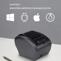 Printer Resi POS Dapur Komersial NORGEE OEM ODM 80mm dengan Pemotong Otomatis USB/LAN/Wi-Fi, Kertas Resi Thermal Tersedia
