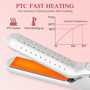 Máy tạo kiểu tóc 2 trong 1 máy uốn tóc bằng sắt phẳng Máy ép tóc Mini chuyên nghiệp với lỗ thông hơi làm mát - Product Image 4
