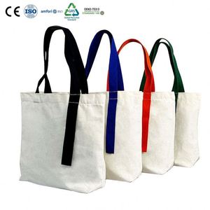 Customized Blank Cotton Canvas Unprinted Uniform <b>Sewing</b> Shoulder <b>Bag</b> for Custom Brand Printing - Product Image 1