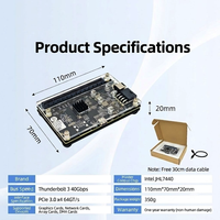 Adaptador de GPU Externo con Puerto de Expansión USB 4/Thunderbolt 3/4 a PCIe X16 para Laptop/Mini PC, Transferencia de Datos de hasta 40 Gbps, en Stock