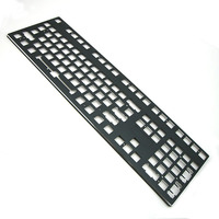 Panneau d'équipement en aluminium anodisé CNC personnalisé, plaque frontale perforée au laser de précision pour la dissipation thermique des appareils électroniques
