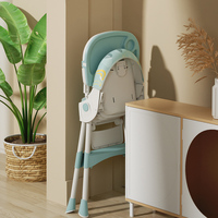 Chaises hautes souples pour bébé, chaises hautes pliantes en plastique de haute qualité pour l'alimentation des bébés