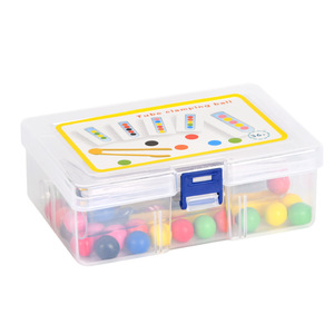 Jouet éducatif pour enfants CE CPC Clip perles jeu de correspondance des couleurs bataille jeu de société Tube de serrage jeu de balle pour les enfants - Product Image 5