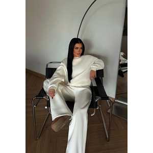 Conjunto de Sudadera con Capucha Blanca Reflectante, Chándal Informal Vintage con Logotipo Estampado Ligero y Transpirable para Gimnasio, Correr, Invierno - Product Image 4