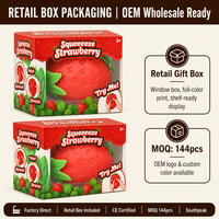Southpeak Jumbo Realistisch Aardbei Squishy Speelgoed Langzaam Terugverende Sensorische Stressverlichting Groot Fruit Speelgoed voor ADHD Angst Cadeau
