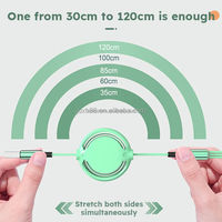 Cable de Carga Rápida Retráctil 3 en 1 USB-A con Revestimiento de TPE, Transferencia de Datos Rápida y Portátil para Viajes, Auto y Oficina