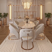 Nouvelle Arrivée Chaise de Restaurant en Acier Inoxydable Argenté, Chaise de Salle à Manger Rembourrée en Velours pour Hôtel, Restaurant, Maison