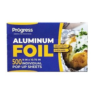 5 W x 10.75 L, 500 feuilles de papier d'aluminium alimentaire personnalisé feuilles de papier d'aluminium pop-up feuilles de cheveux coiffure - Product Image 1