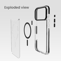Étui de téléphone magnétique transparent testé contre les chutes 3M pour iPhone 18 Pro Max avec pare-chocs en TPE pour une protection robuste