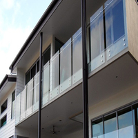 Système de fixation latérale en acier inoxydable 316 pour balustrade en verre anti-rouille pour balcon côtier, villa, extérieur