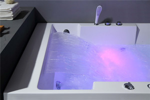 Bain à remous tout noir à <span class=keywords><strong>prix</strong></span> compétitif pour couple, avec cascade, LED, bulles, écran de contrôle et chauffage électrique - Product Image 6
