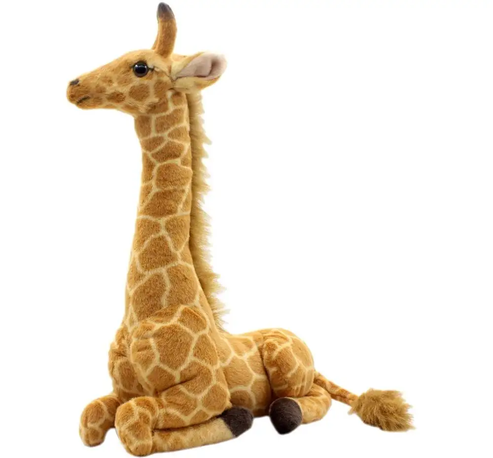 Customized 18 Inch Giant Large Life Size Stuffed Animals Plush Seated Giraffe Toys