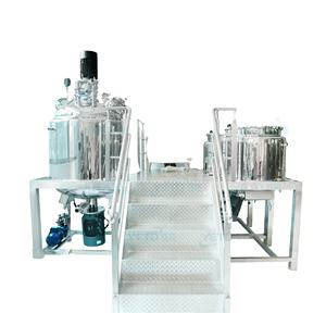 उच्च शीयर स्टेनलेस स्टील वैक्यूम एमुलुसिफायर मिक्सिंग रिएक्टर 100-1000l के लिए चेहरे क्रीम शरीर लोशन कॉस्मेटिक पेस्ट - Product Image 1