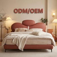 Cadre de lit moderne en bois avec tête de lit large ergonomique, revêtement en cuir véritable, écologique et robuste, offrant une forte capacité de charge