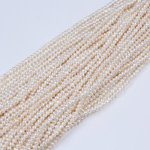Zhuji Natural Freshwater 3-3.5mm White Round Loose Pearls Scattered <b>Beads</b> for DIY Necklace or <b>Bracelet</b> - Product Image 2
